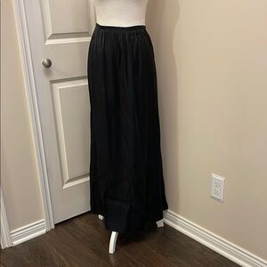 Brannan Studio San Francisco Black Pleated Maxi Skirt elastic waist size 16